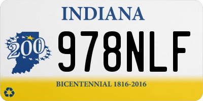 IN license plate 978NLF