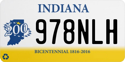 IN license plate 978NLH