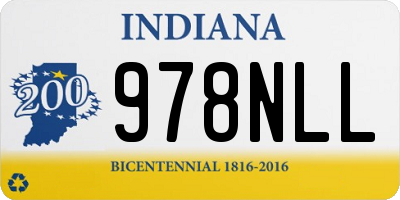 IN license plate 978NLL