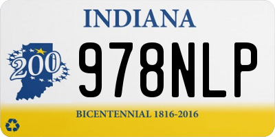 IN license plate 978NLP