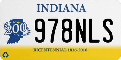 IN license plate 978NLS