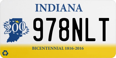 IN license plate 978NLT
