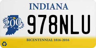 IN license plate 978NLU