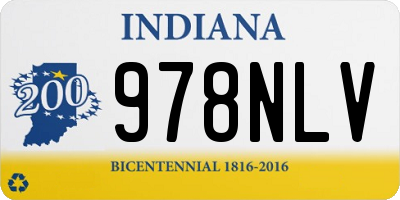 IN license plate 978NLV