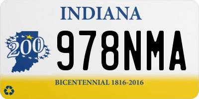 IN license plate 978NMA