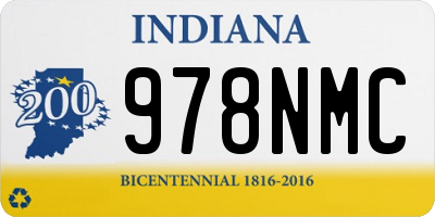 IN license plate 978NMC