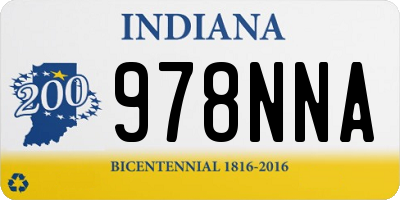 IN license plate 978NNA