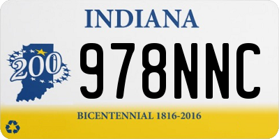 IN license plate 978NNC