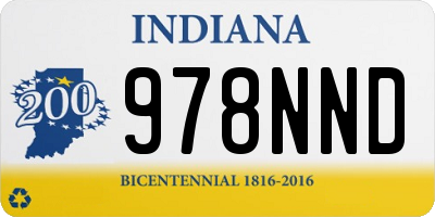 IN license plate 978NND