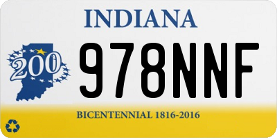 IN license plate 978NNF