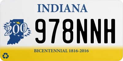 IN license plate 978NNH