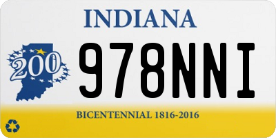 IN license plate 978NNI