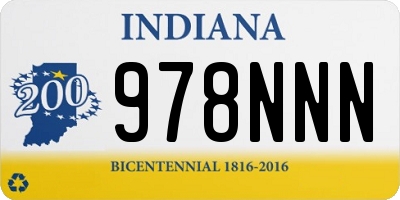 IN license plate 978NNN