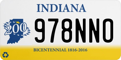 IN license plate 978NNO