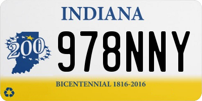 IN license plate 978NNY