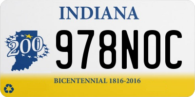 IN license plate 978NOC