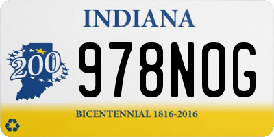 IN license plate 978NOG