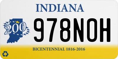 IN license plate 978NOH