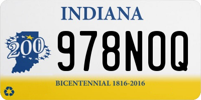 IN license plate 978NOQ