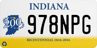 IN license plate 978NPG