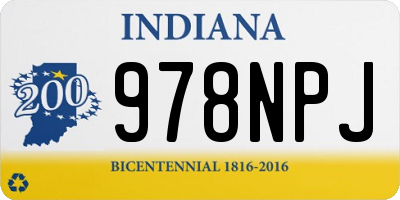 IN license plate 978NPJ