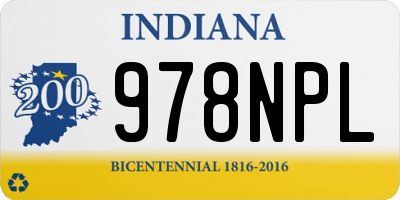 IN license plate 978NPL