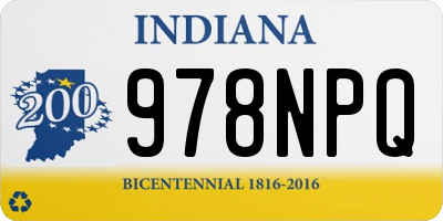 IN license plate 978NPQ