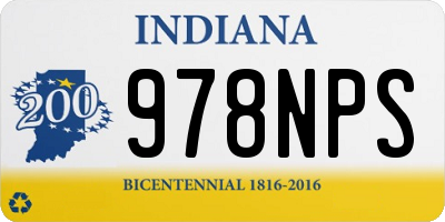 IN license plate 978NPS