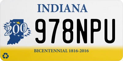 IN license plate 978NPU