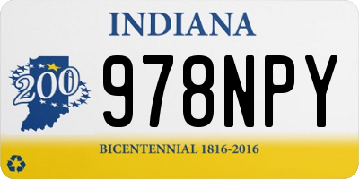 IN license plate 978NPY