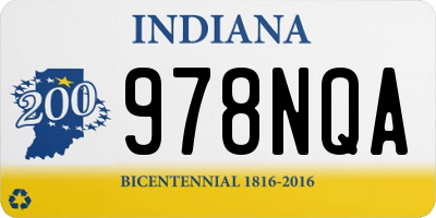 IN license plate 978NQA