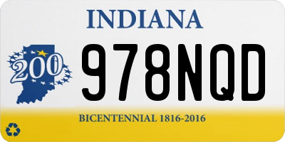 IN license plate 978NQD