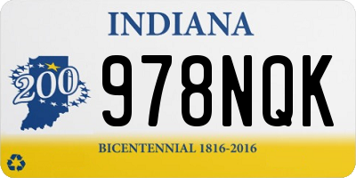 IN license plate 978NQK
