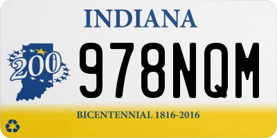 IN license plate 978NQM