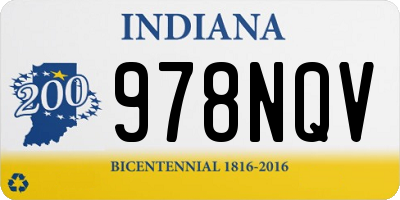 IN license plate 978NQV