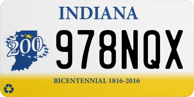 IN license plate 978NQX