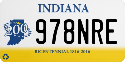 IN license plate 978NRE