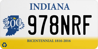 IN license plate 978NRF