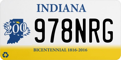 IN license plate 978NRG