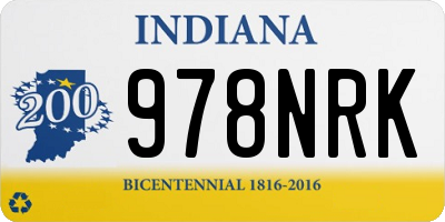 IN license plate 978NRK