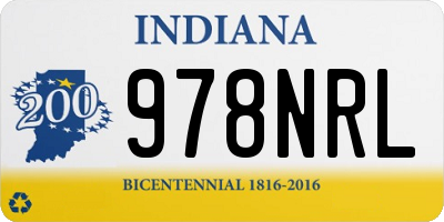 IN license plate 978NRL