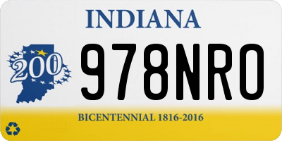 IN license plate 978NRO