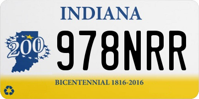 IN license plate 978NRR