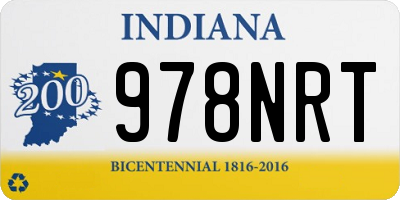 IN license plate 978NRT