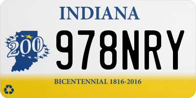 IN license plate 978NRY