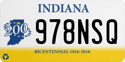 IN license plate 978NSQ