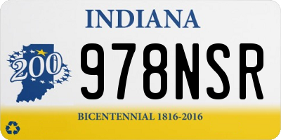 IN license plate 978NSR