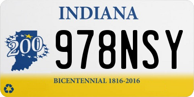 IN license plate 978NSY