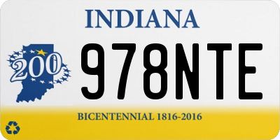 IN license plate 978NTE