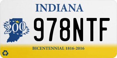 IN license plate 978NTF